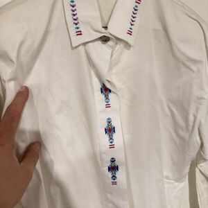 VTG Namedroppers Shirt Women's Small Western Button Up Embroidered Cowgirl - BUB